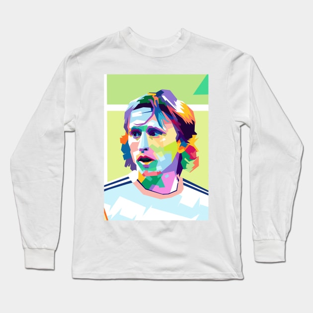 Luka Modric Long Sleeve T-Shirt by erikhermawann22